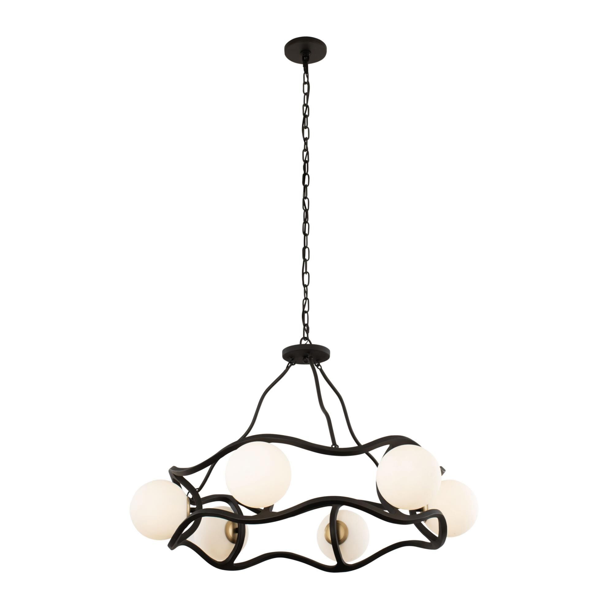 Black Betty 36 Inch 6 Light Chandelier by Varaluz