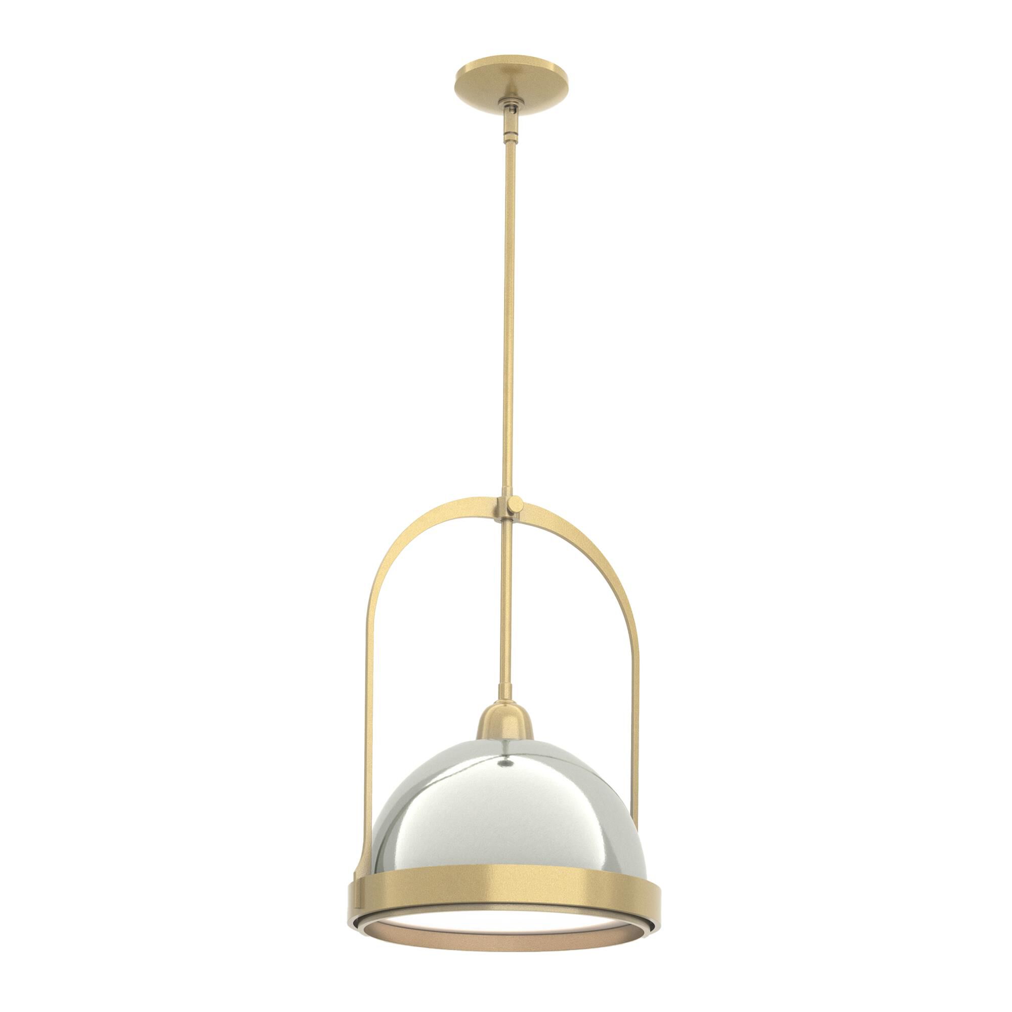 Shown in Modern Brass finish and Sterling accent