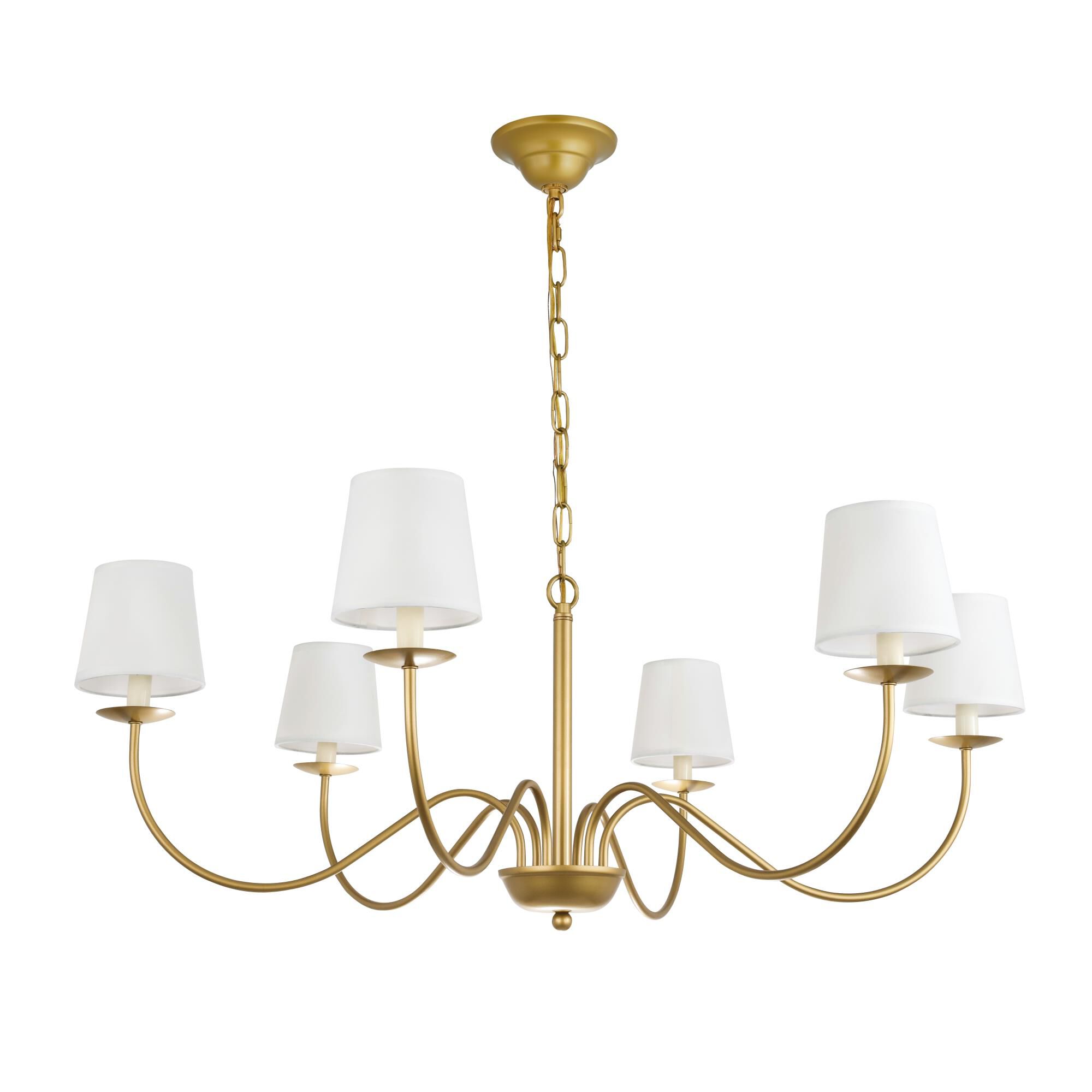 Eclipse 37 Inch 6 Light Chandelier by Elegant Lighting