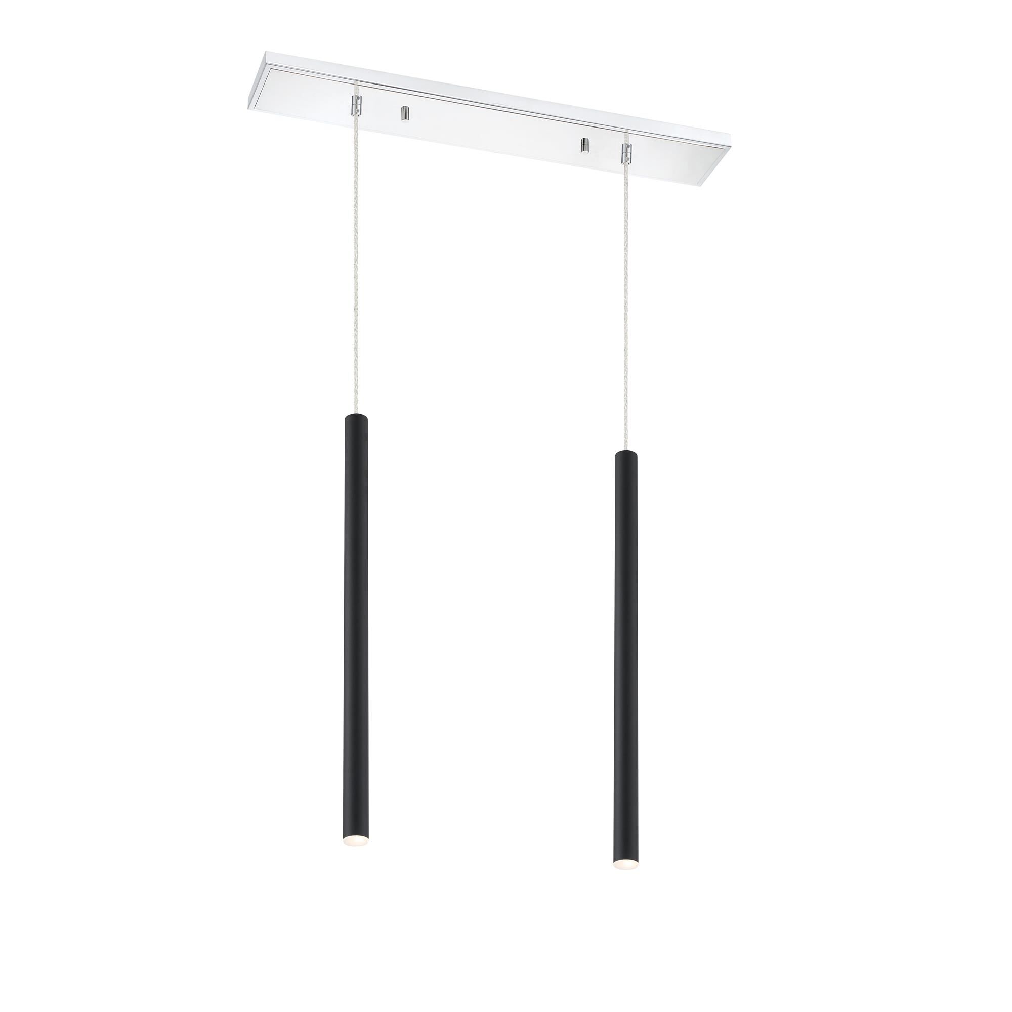 Shown in Chrome finish and Steel glass and Steel shade