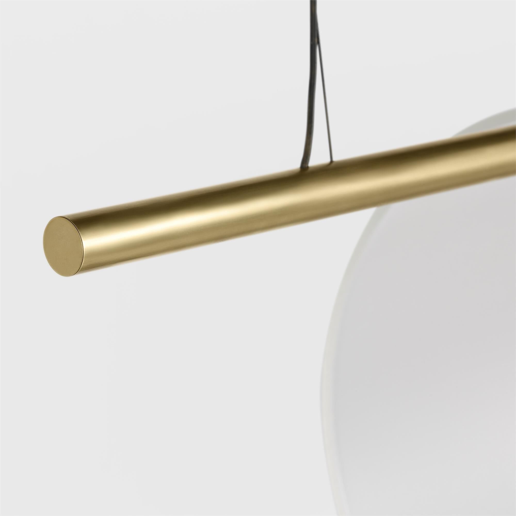 Shown in Hand-Rubbed Antique Brass finish and Etched glass