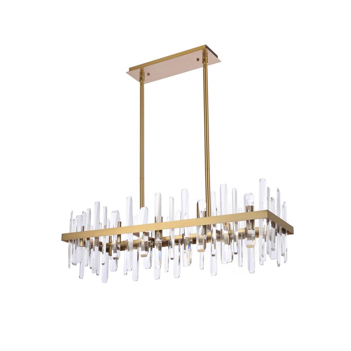 Shown in Satin Gold finish and Royal Cut Clear crystal