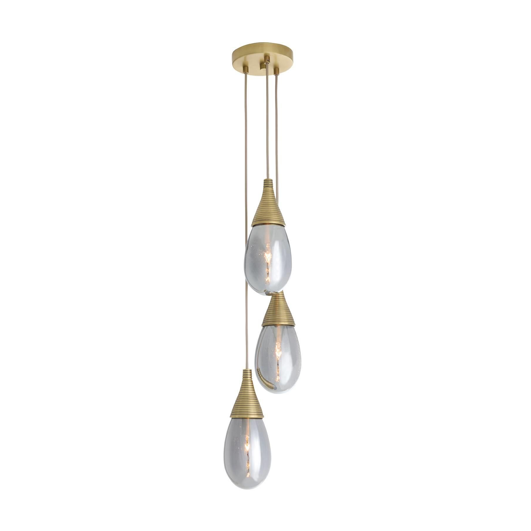 Shown in Smoke Luster and Antique Brass finish