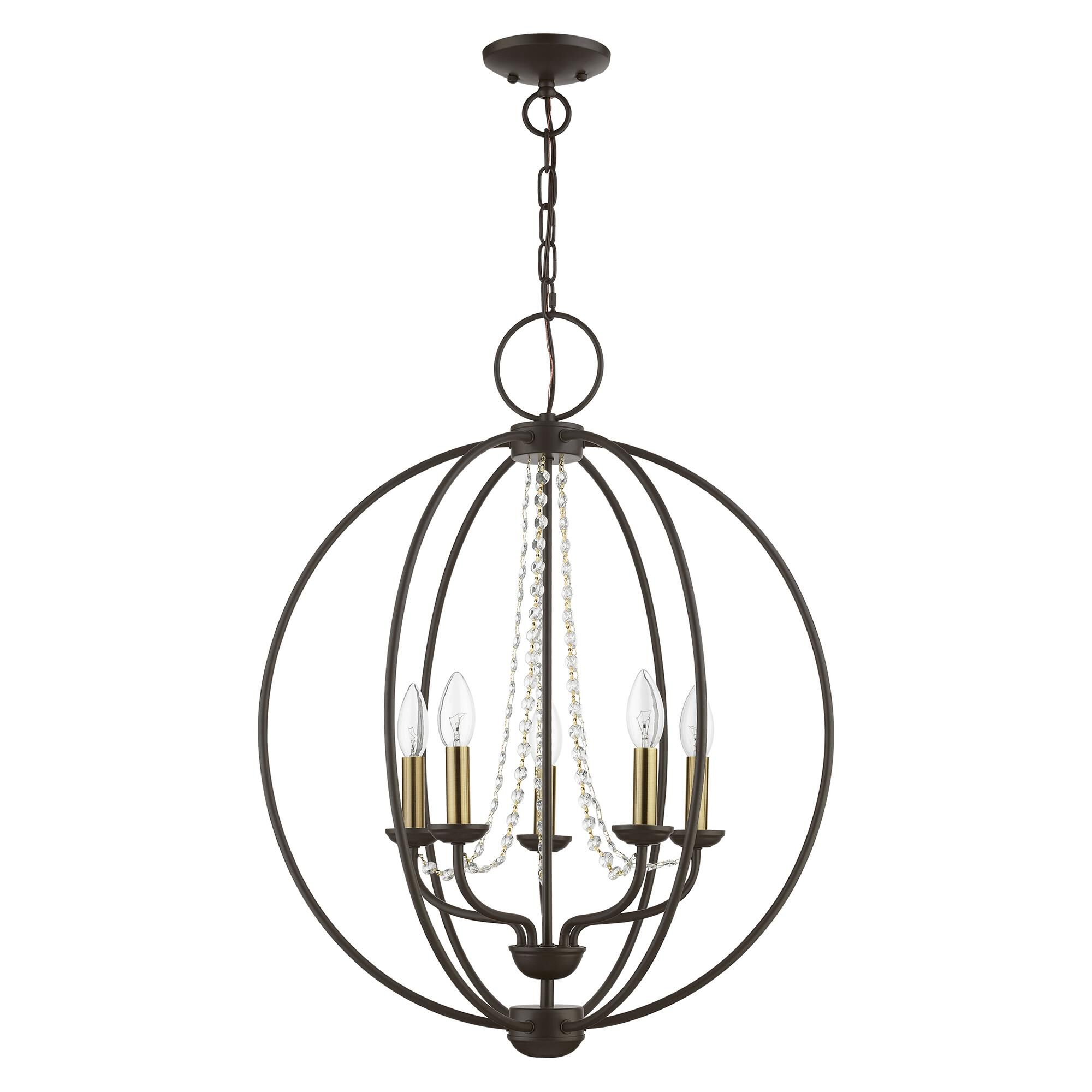 Arabella 23 Inch 5 Light Chandelier by Livex Lighting