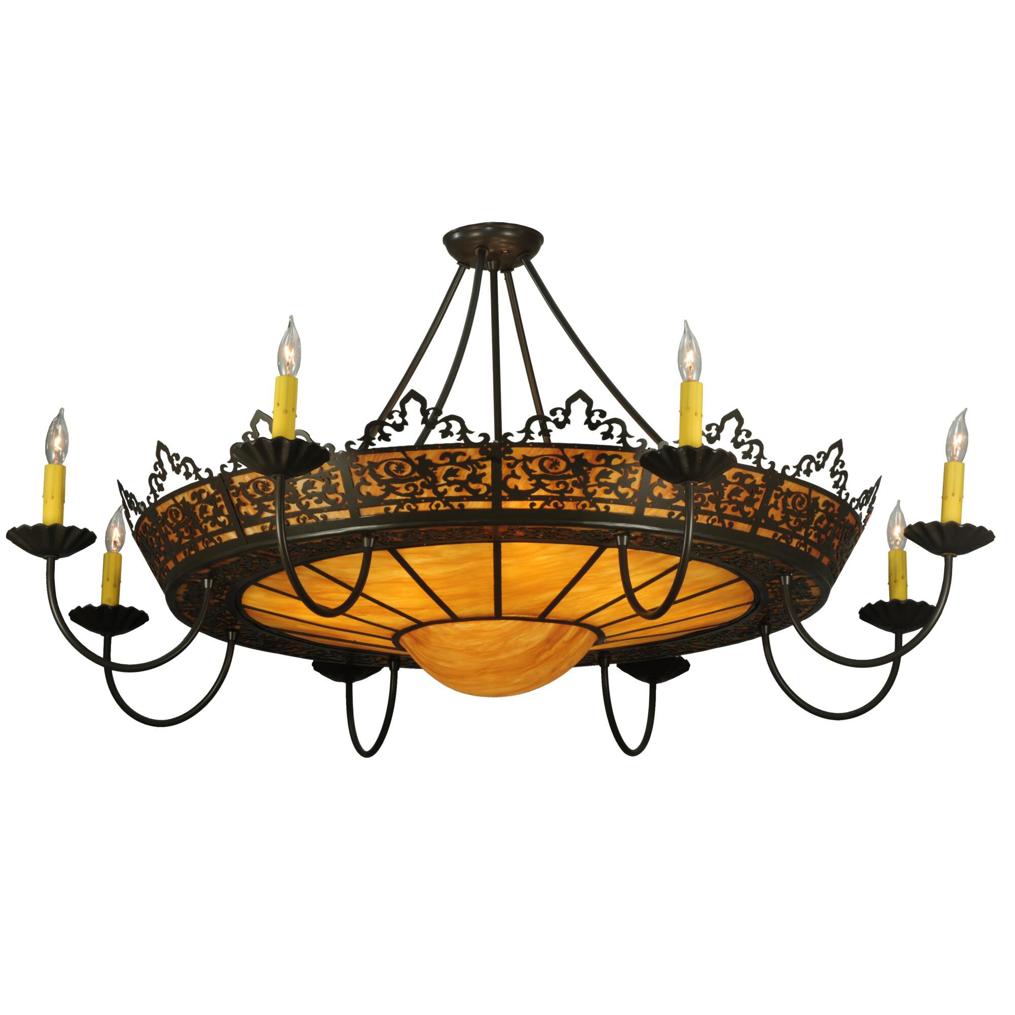 Stanley 49 Inch 8 Light Semi Flush Mount by Meyda Lighting