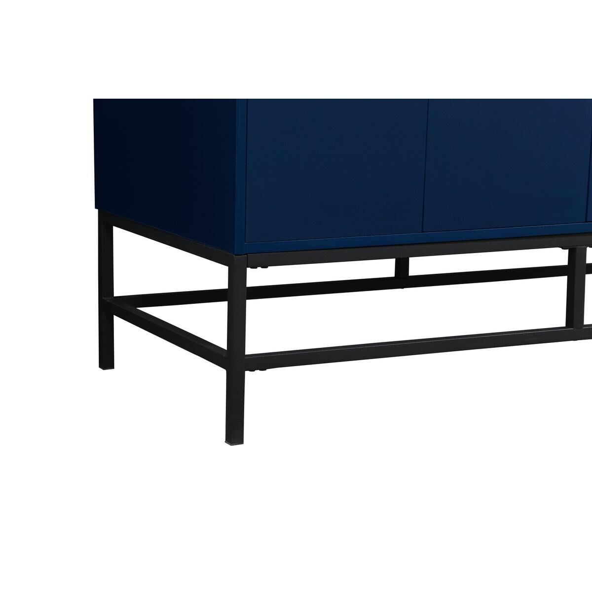 Shown in Blue finish and With Backsplash accent