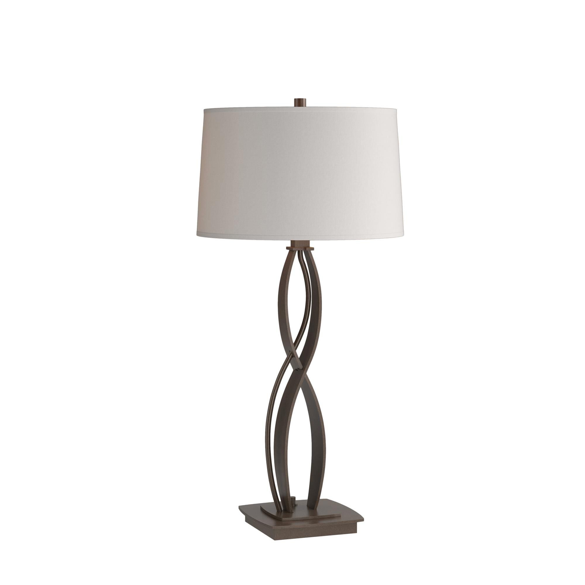 Shown in Bronze finish and Flax shade