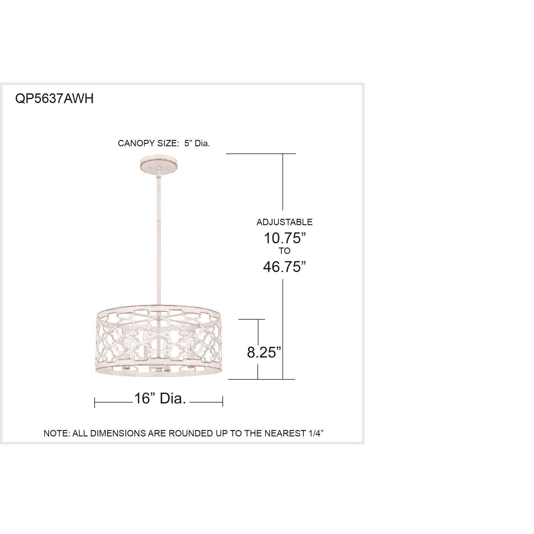 Dalia 16 Inch Large Pendant by Quoizel