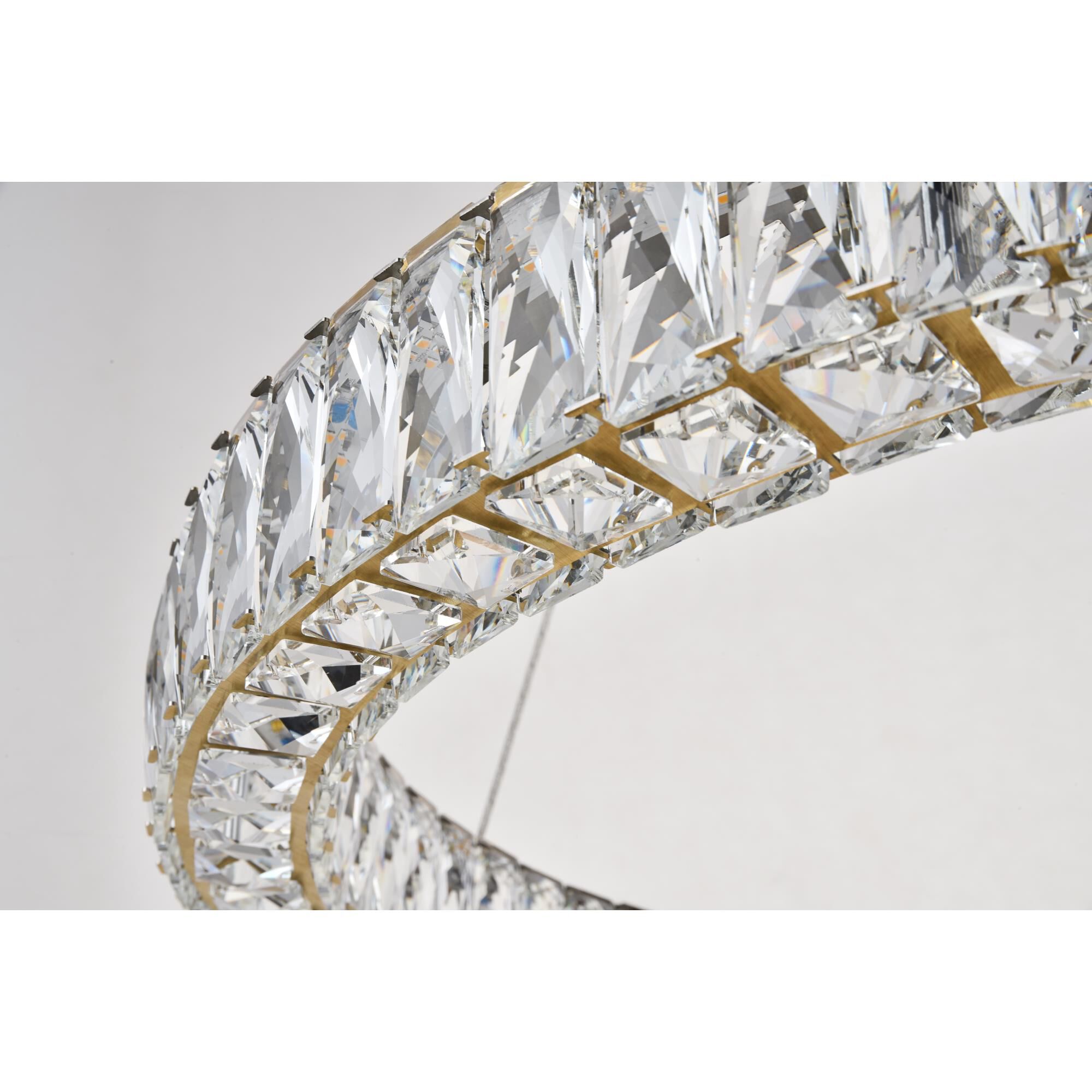 Shown in Gold finish and Clear Royal Cut crystal