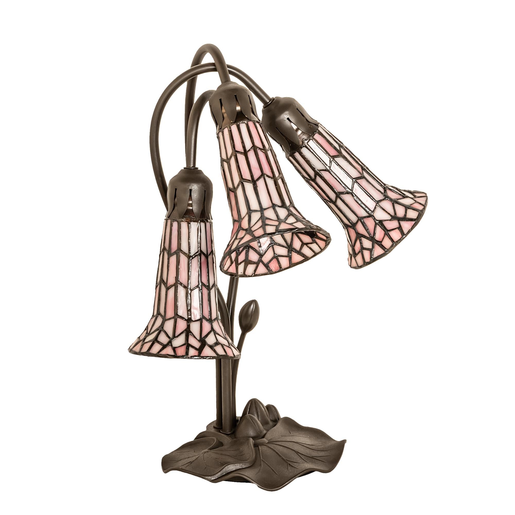 Stained Glass Pond Lily 16 Inch Accent Lamp by Meyda Lighting