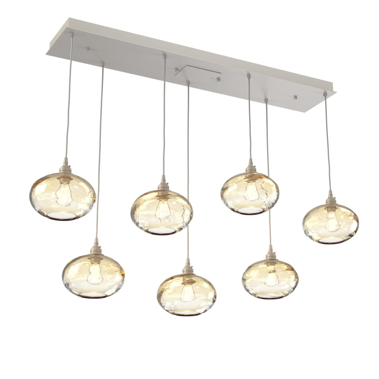 Coppa 14 Inch 7 Light Linear Suspension Light by Hammerton Studio