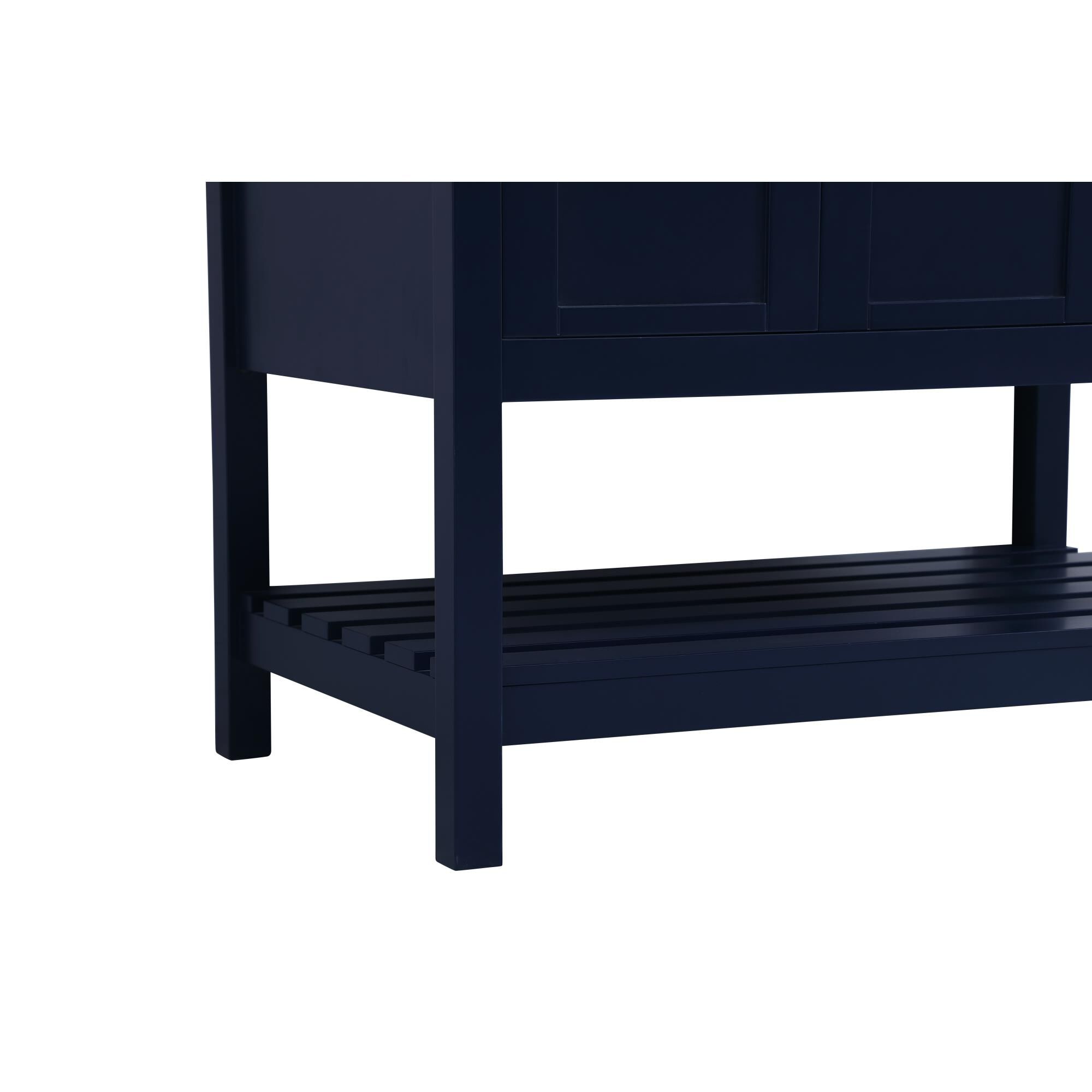 Shown in Blue And Gold With Carrara White Marble finish