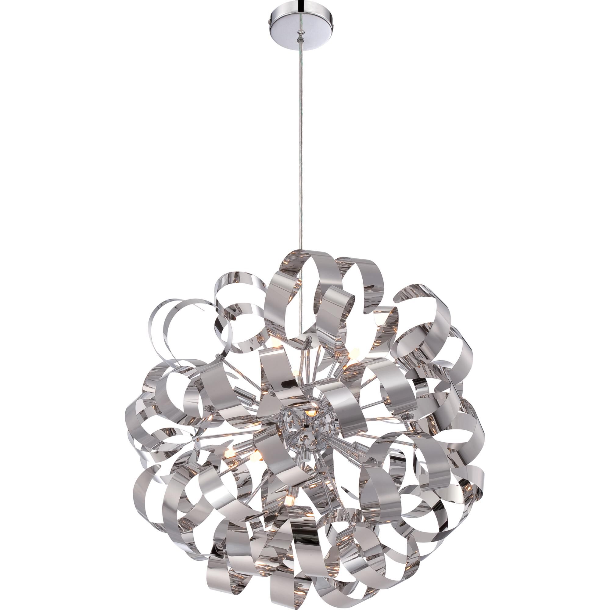 Platinum Collection Ribbons 23 Inch Large Pendant by Quoizel