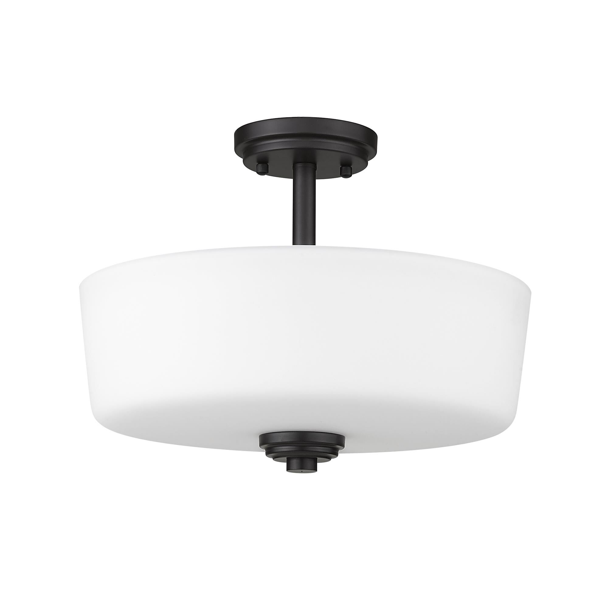 Shown in Bronze finish and Glass shade