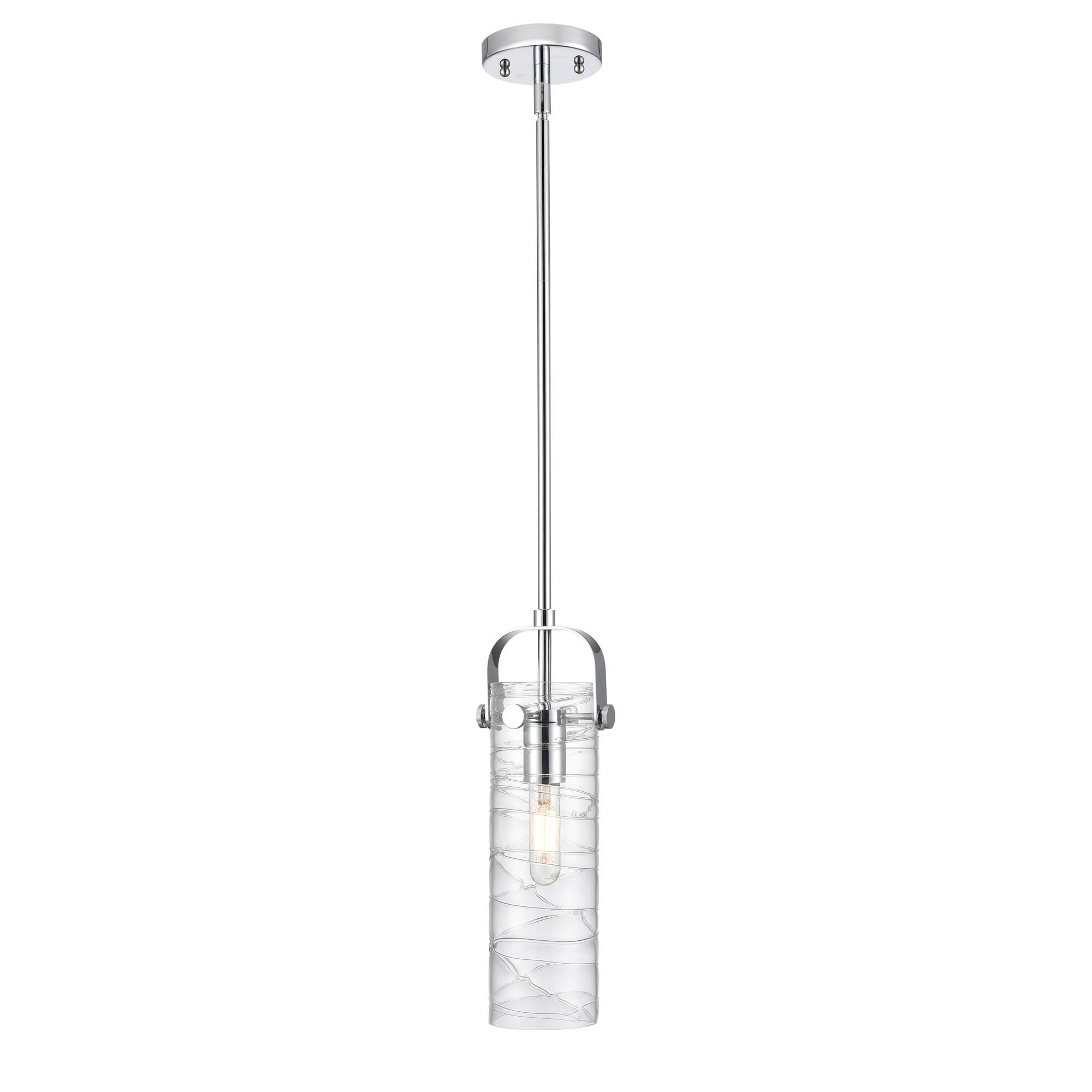 Shown in Polished Chrome finish and Deco Swirl glass and Deco Swirl Glass shade