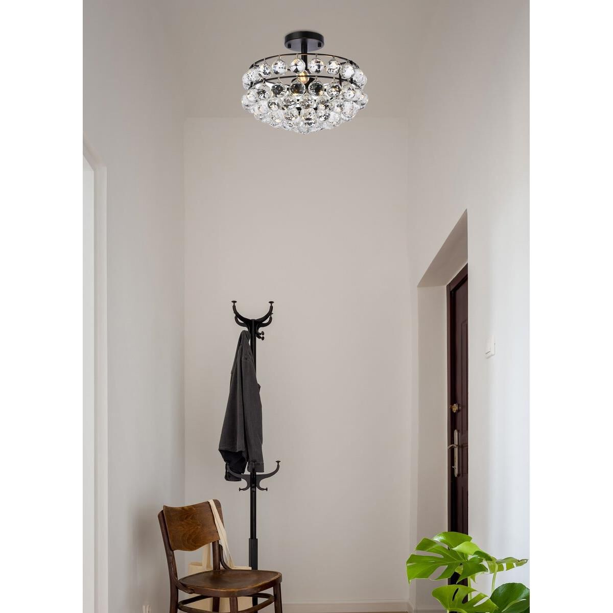 Savannah 14 Inch 3 Light Semi Flush Mount by Elegant Lighting