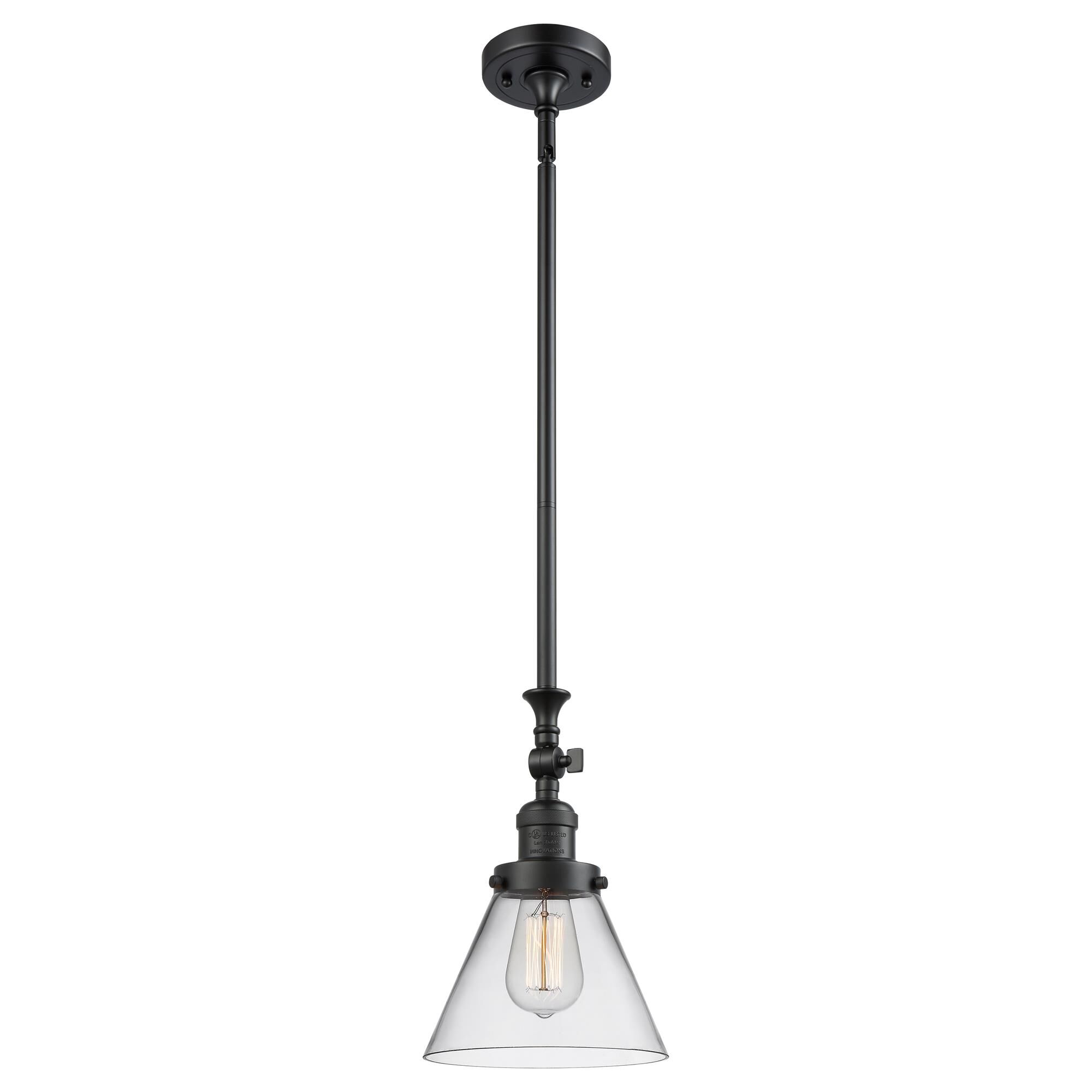Shown in Matte Black finish and Clear glass