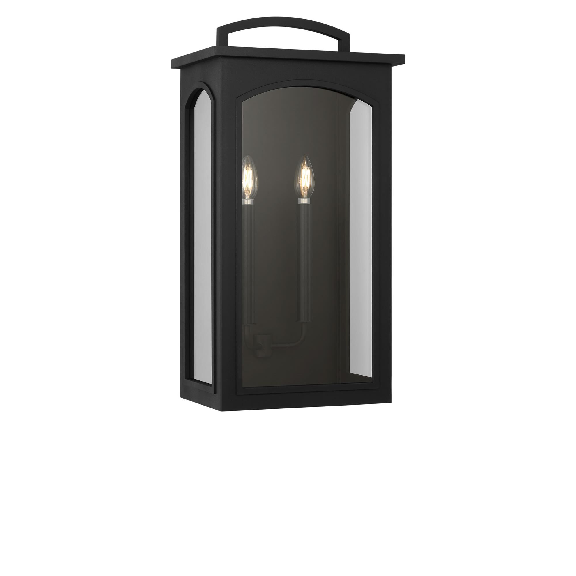 Shown in Textured Black finish and Clear glass