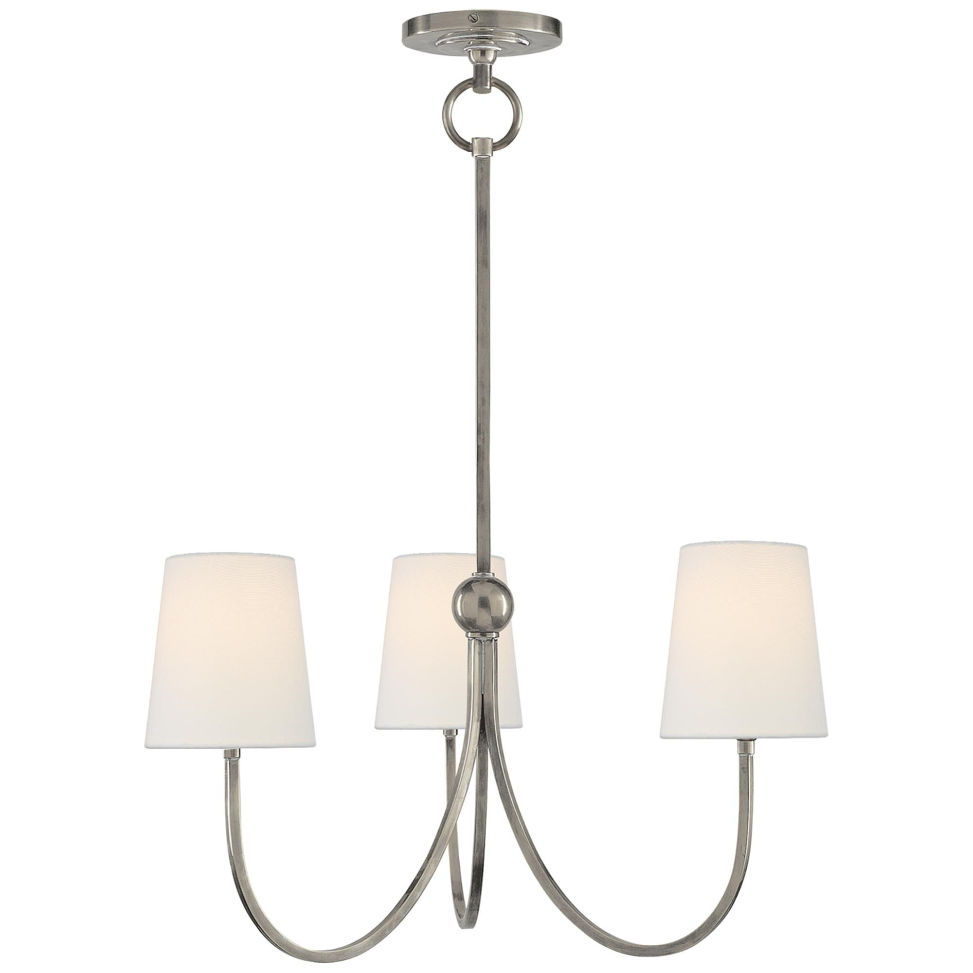 Shown in Antique Nickel finish and Linen shade