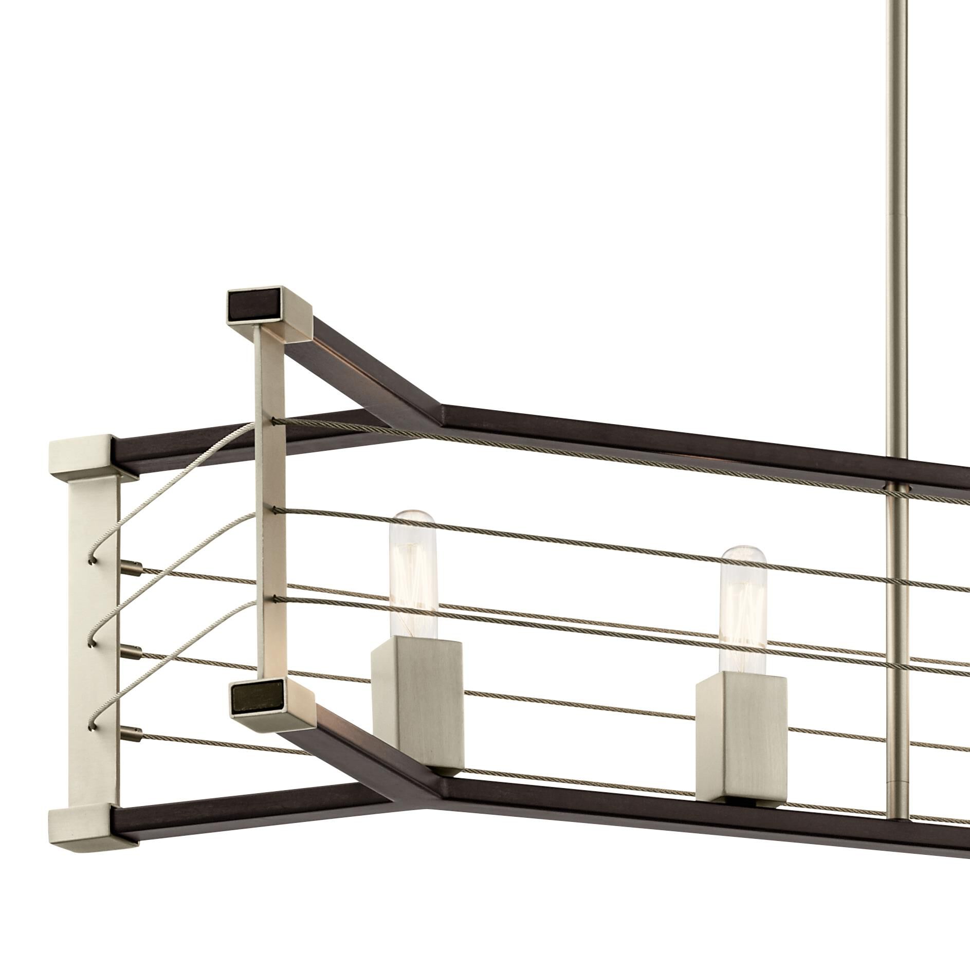 Shown in Midnight Oak and Brushed Nickel finish