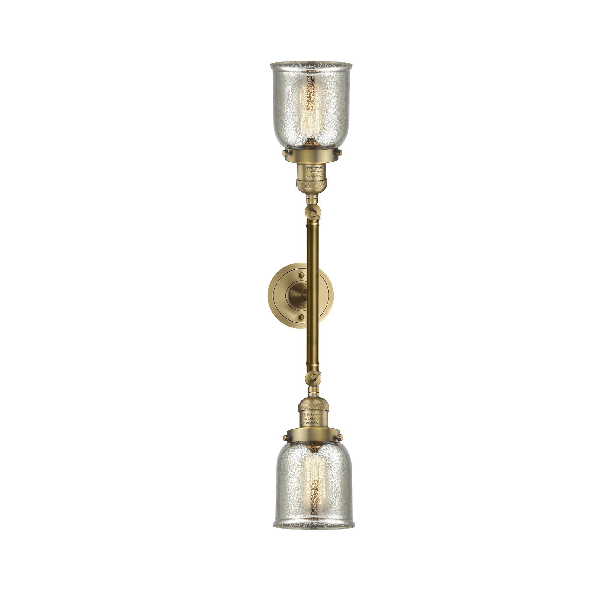 Shown in Brushed Brass finish and Silver Mercury glass