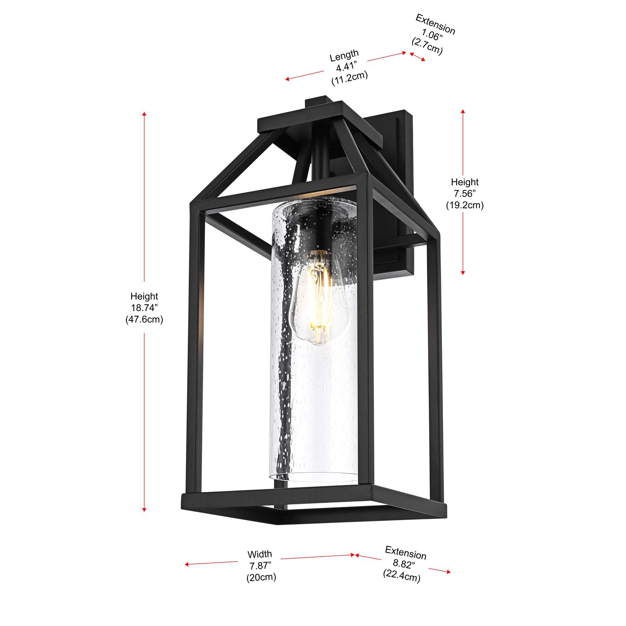 Shown in Black finish and Clear glass