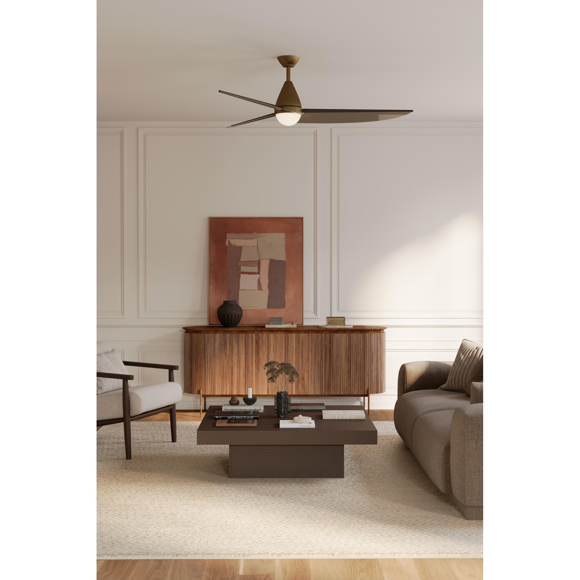 Shown in Heritage Brass finish and White shade