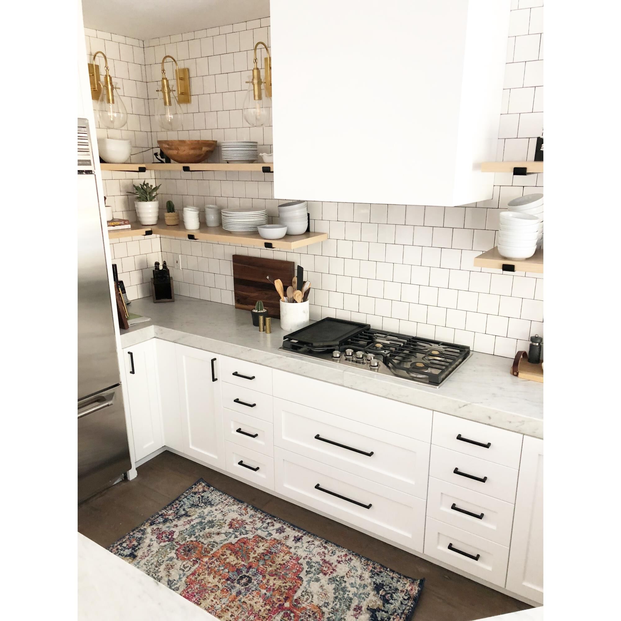 Shown in Aged Brass finish and Clear glass