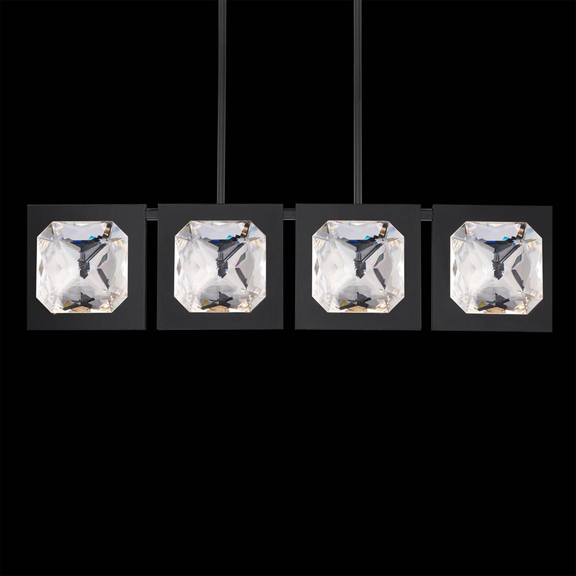 Shown in Black finish and Clear Optic Crystal glass