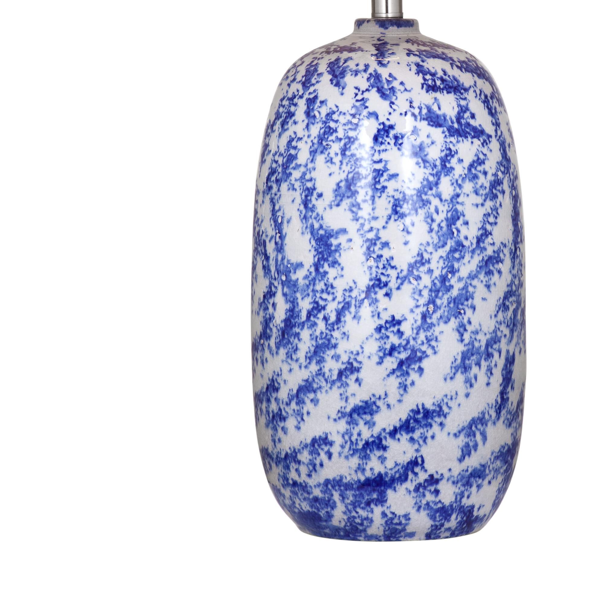 Shown in Blue, Cream and White finish and White shade