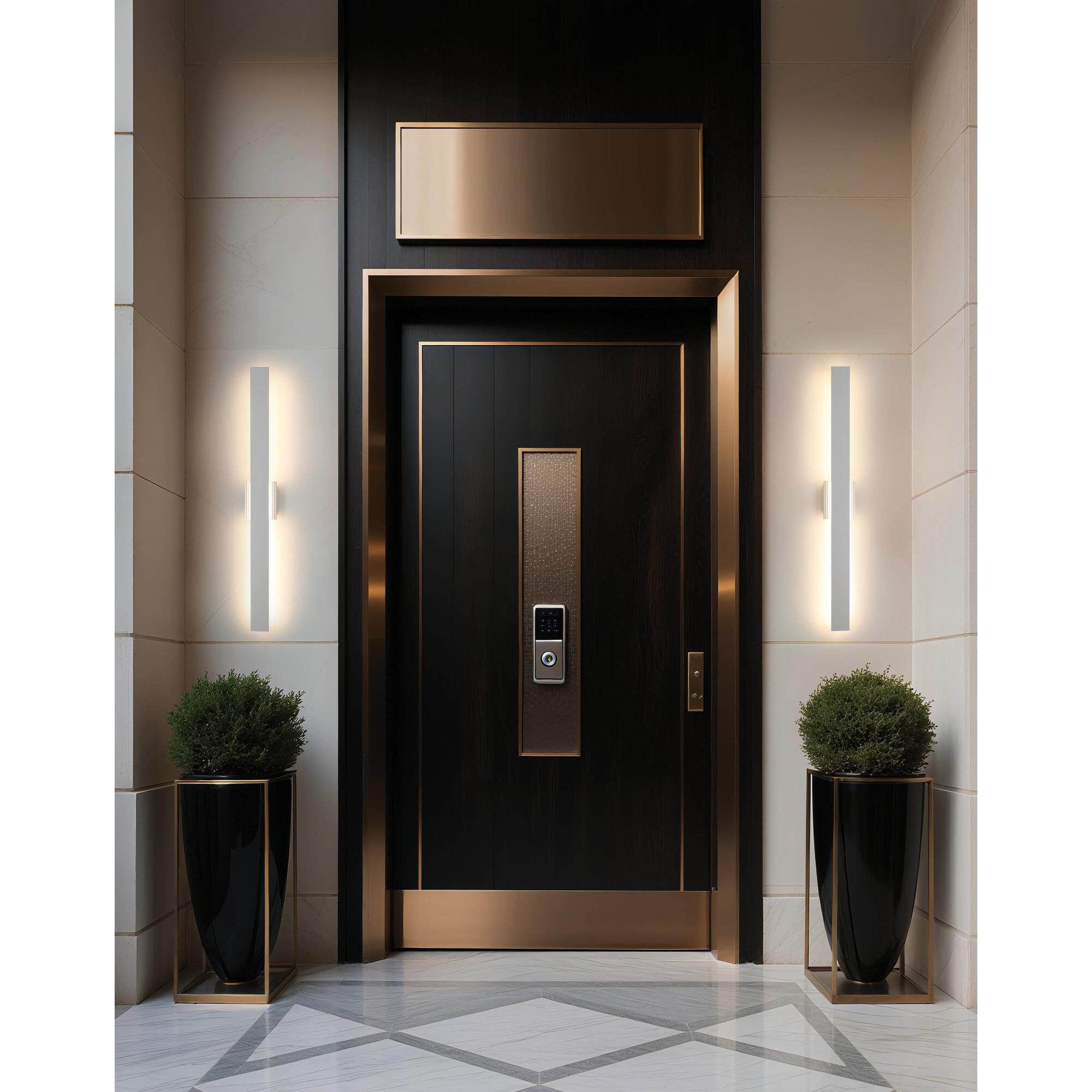 Shown in Textured White finish and Frosted Acrylic glass