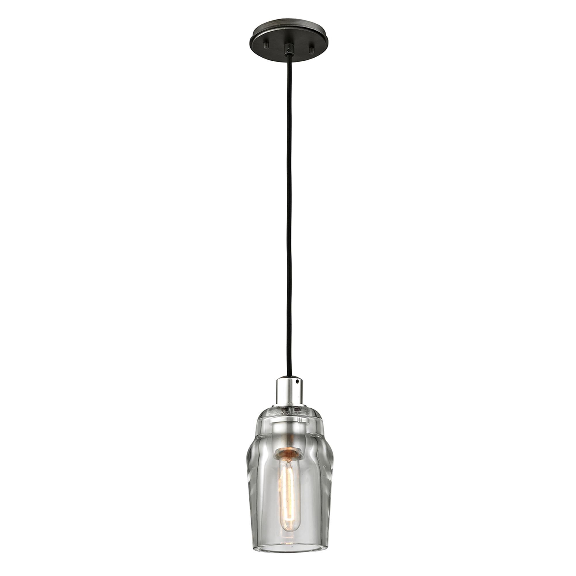 Shown in Graphite, Polished Nickel finish and Clear glass and Pressed Glass shade