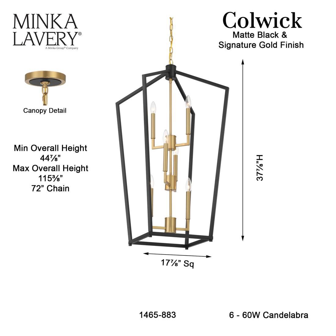 Shown in Coal Black and Signature Brass finish