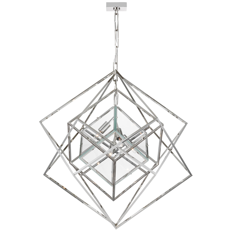 Kelly Wearstler Cubist 32 Inch 4 Light Chandelier by Visual Comfort Signature Collection