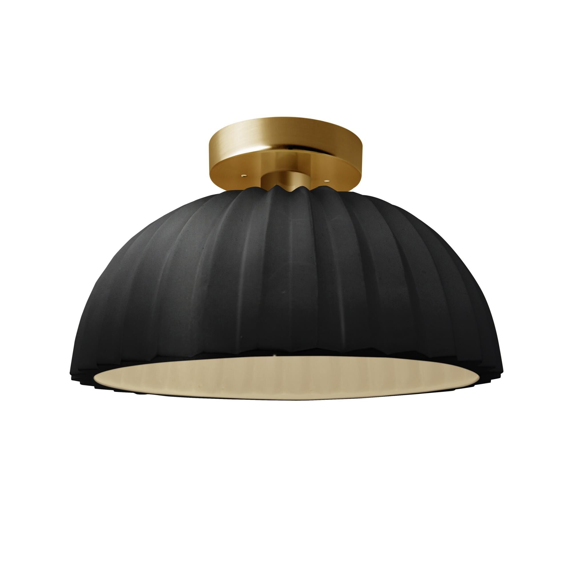 Pleated Dome 13 Inch Semi Flush Mount by Justice Design Group