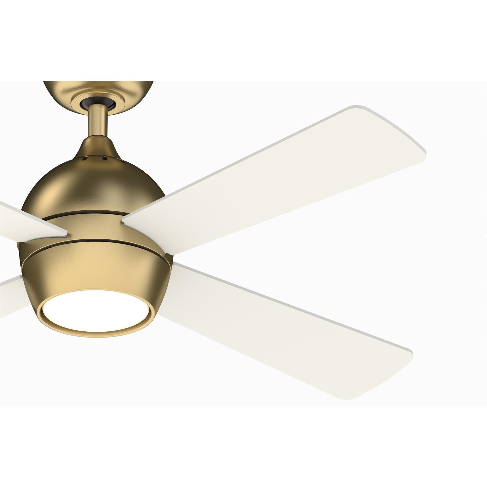 Shown in Brushed Satin Brass finish and Opal Frosted glass