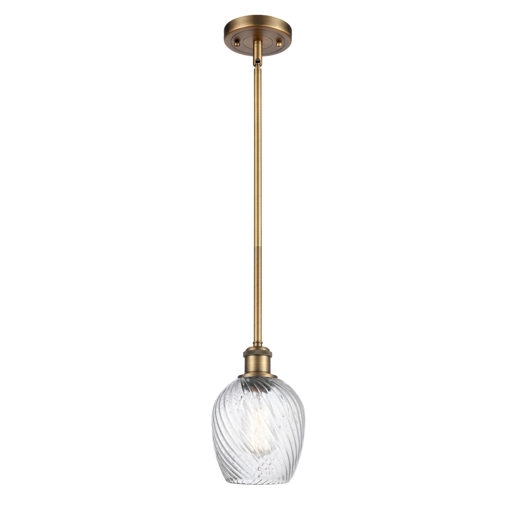Shown in Brushed Brass finish and Globe glass