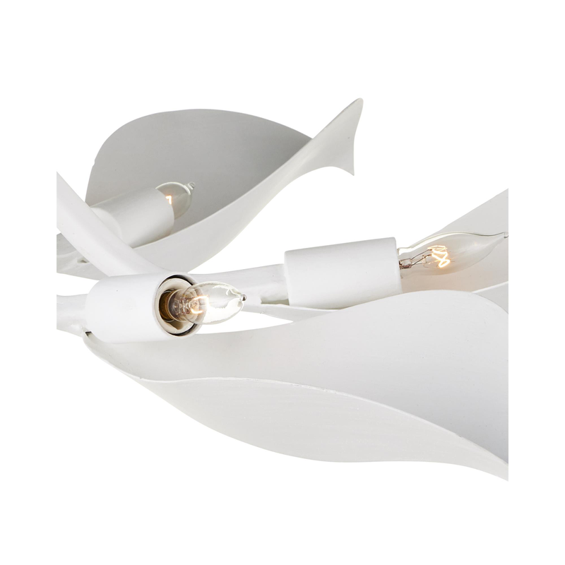 Snowflower 36 Inch 6 Light Semi Flush Mount by Currey & Company