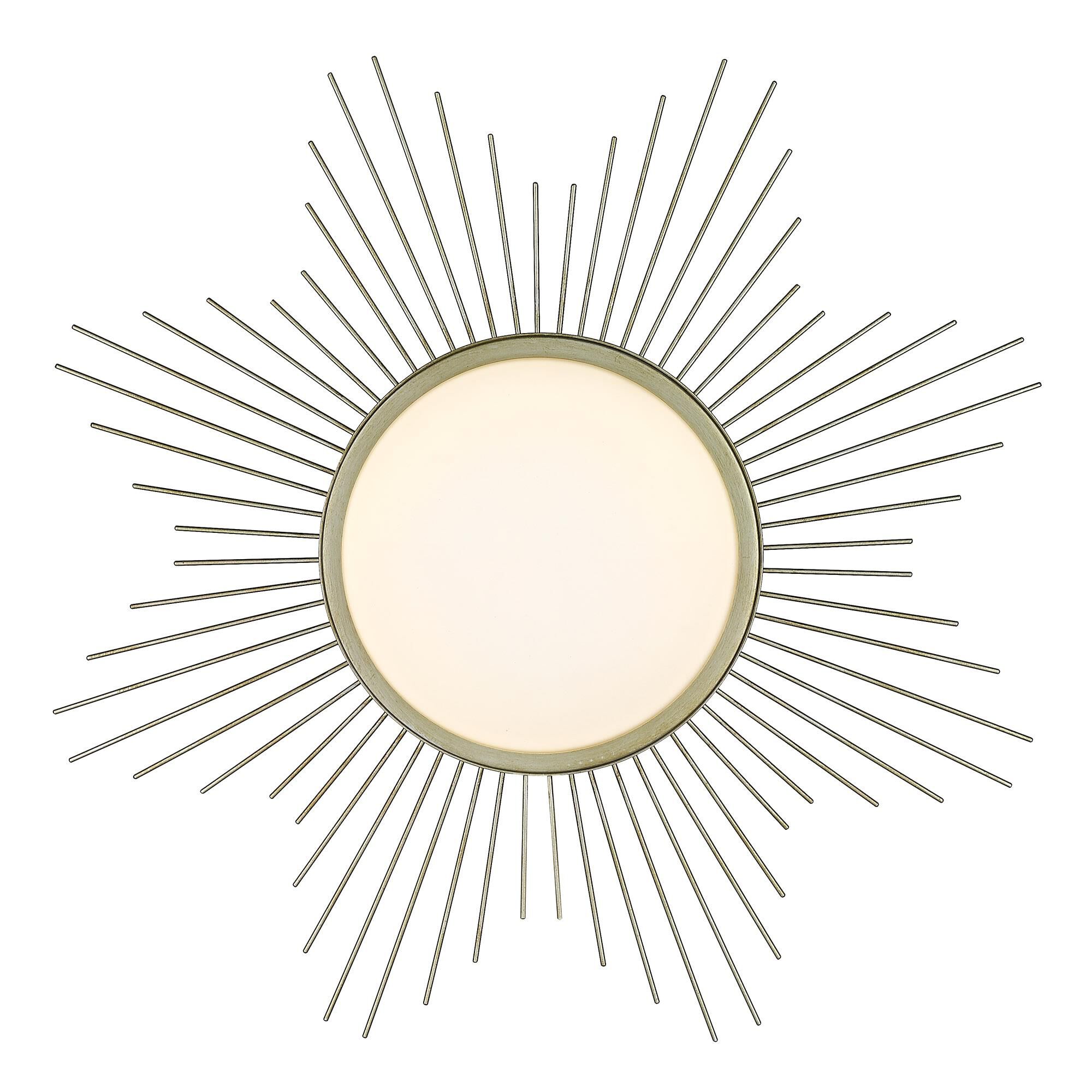 Shown in White Gold finish and Opal glass