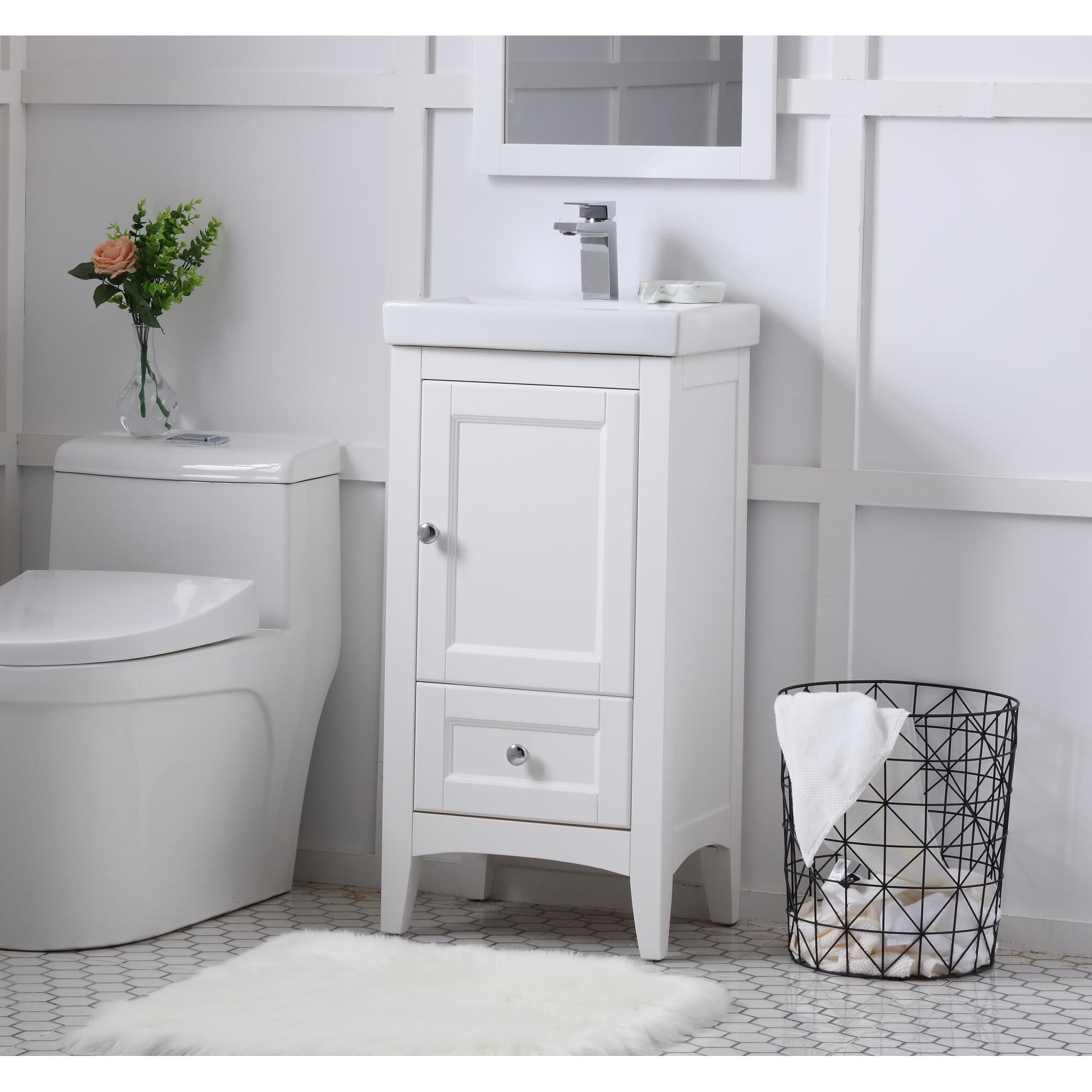 Shown in White finish