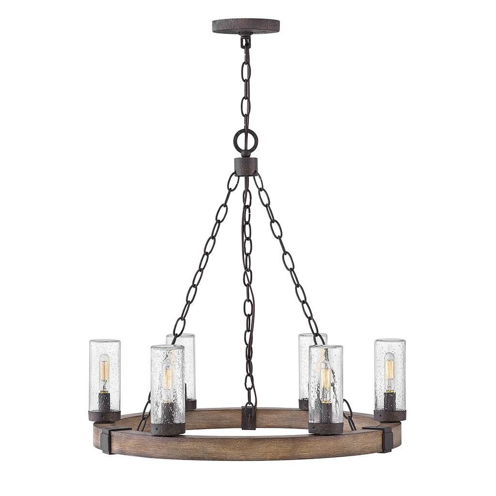 Shown in Sequoia finish and Clear Seedy glass and Iron Rust accent