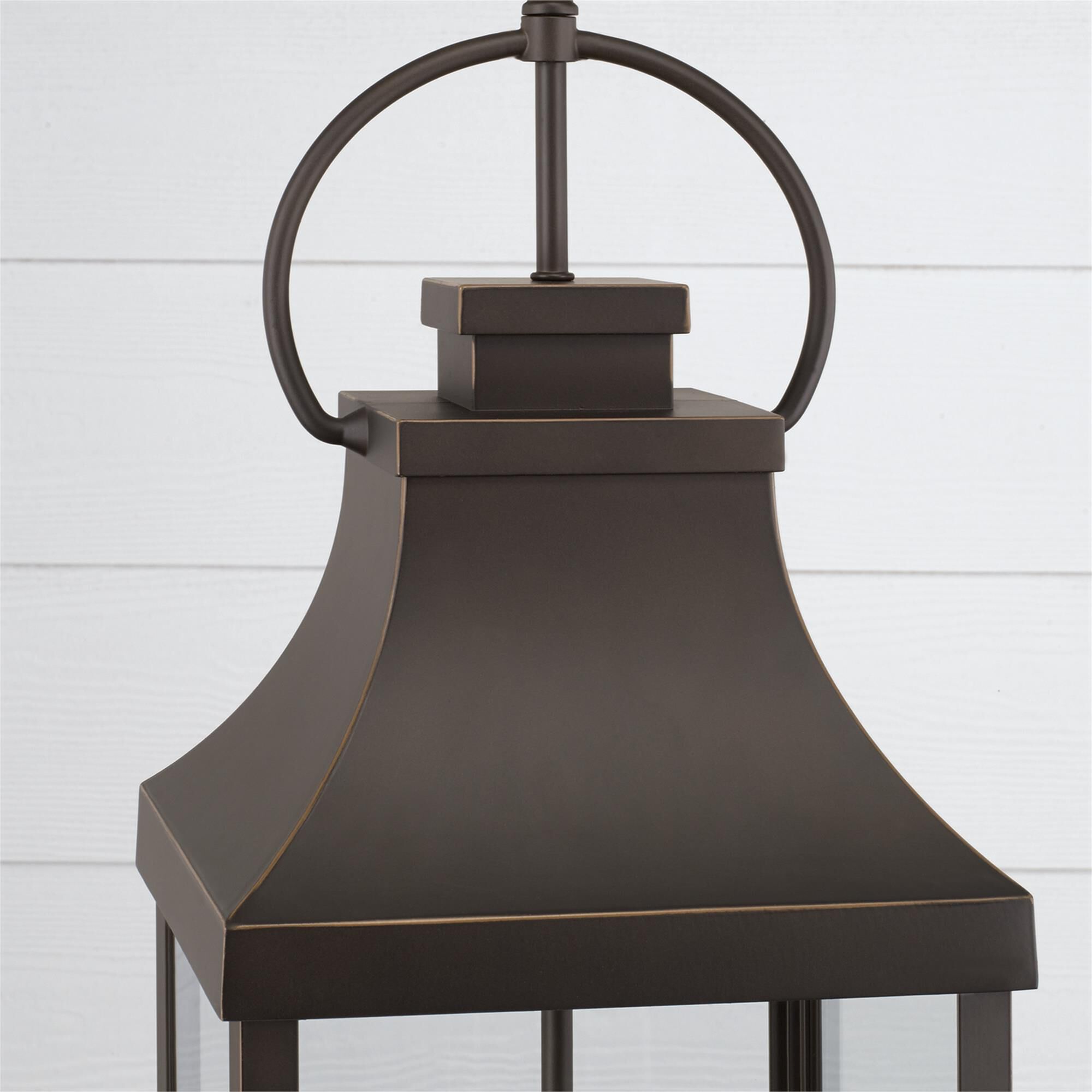 Shown in Oiled Bronze finish and Clear glass