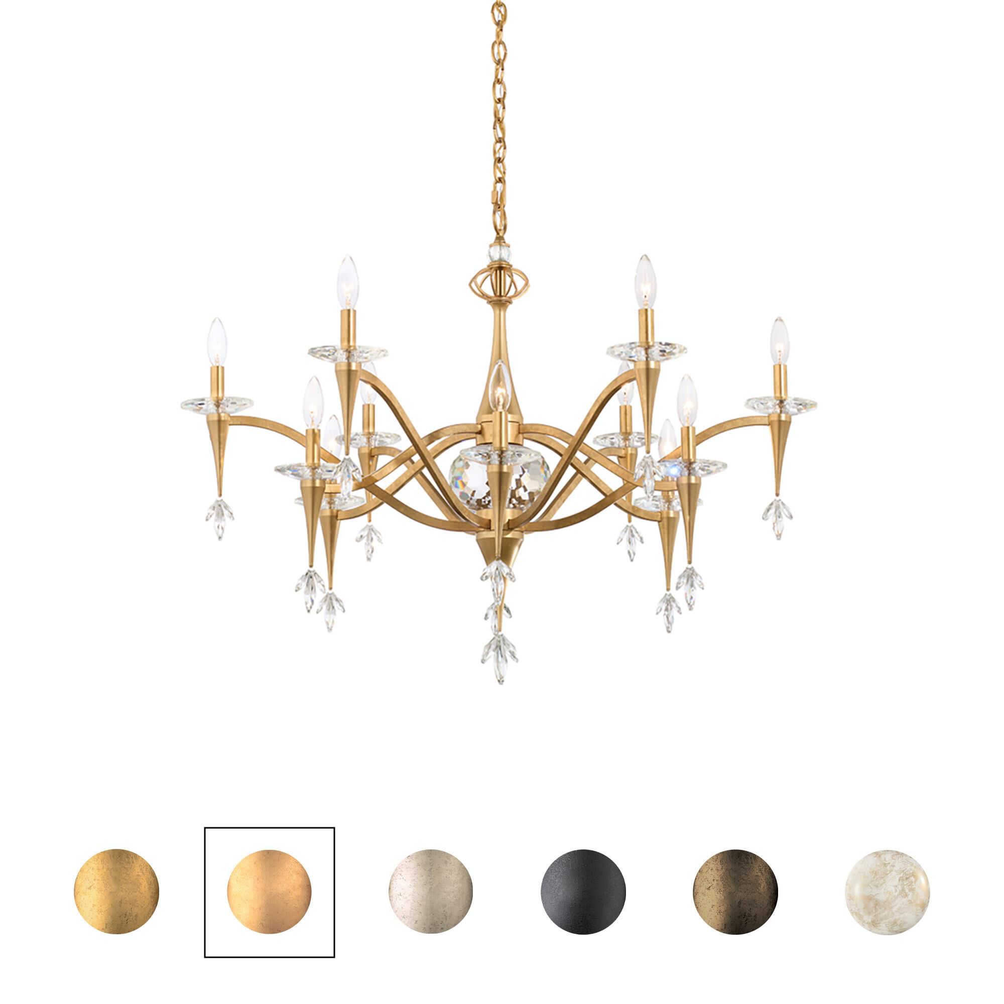 Shown in Black finish and Clear Radiance crystal