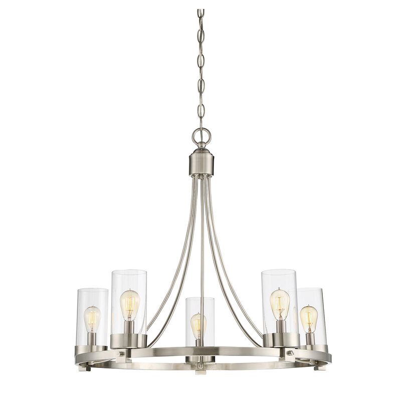 26 Inch 5 Light Chandelier by Meridian Lighting