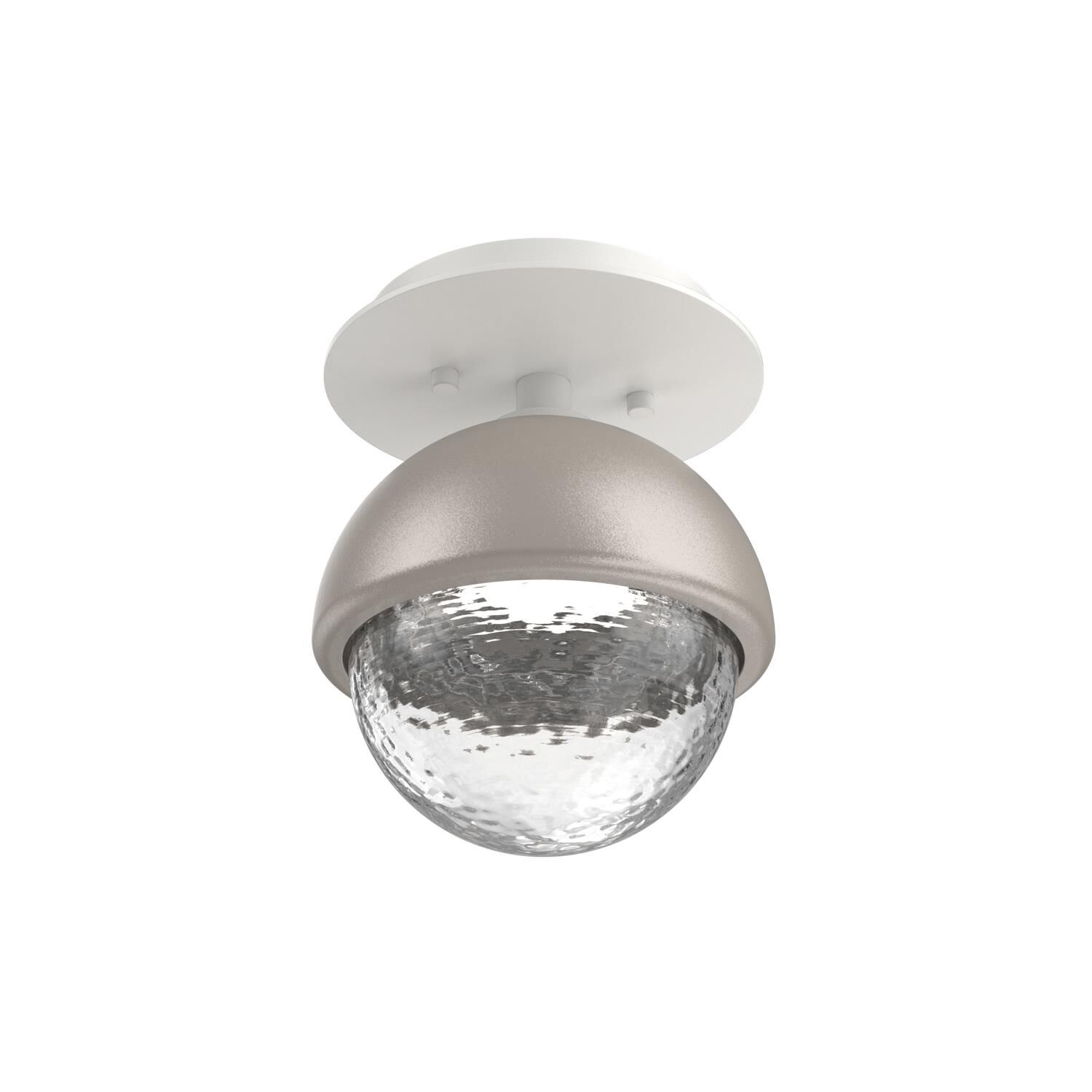Shown in Salt White finish and Clear glass and Beige Silver accent