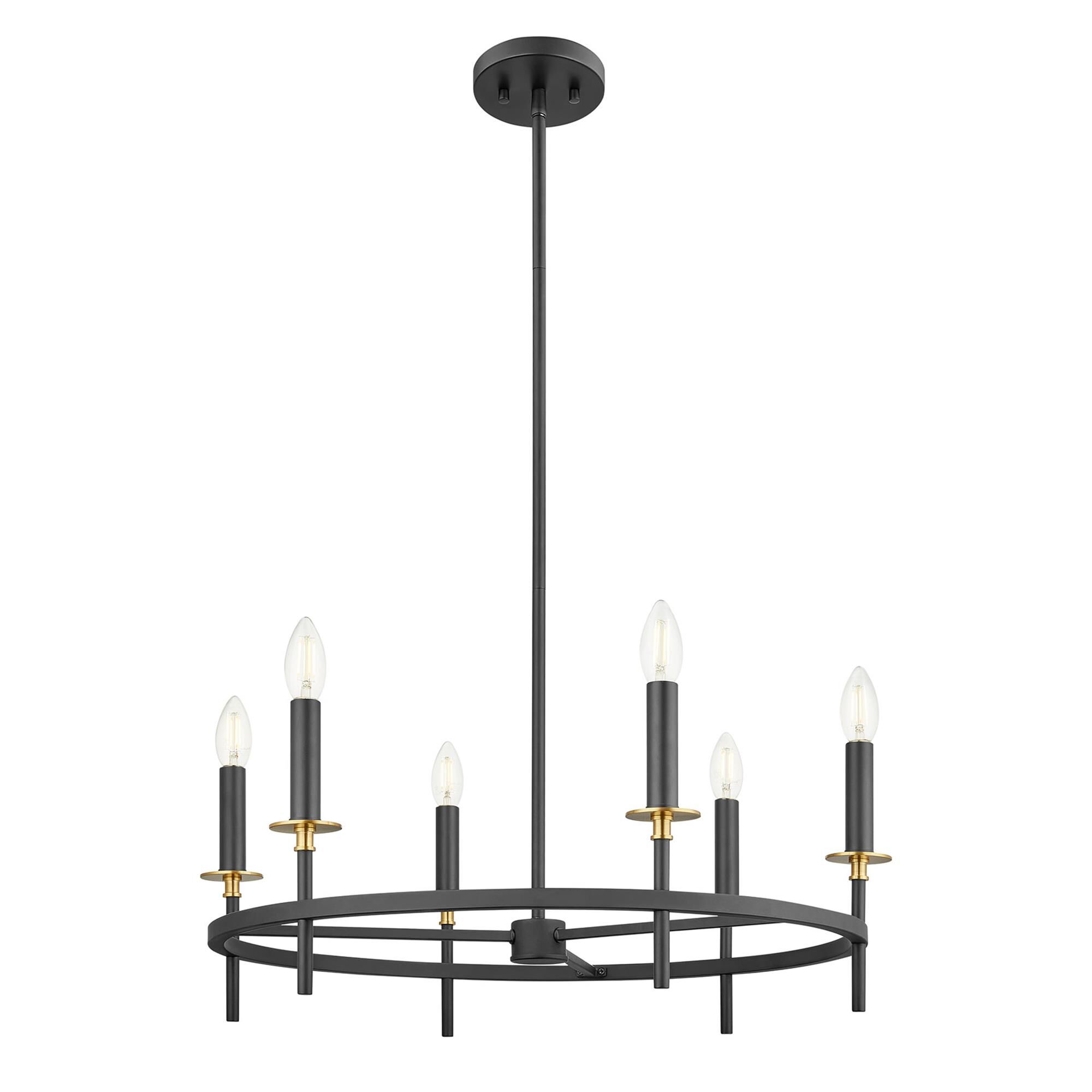 Shown in Matte Black and Natural Brass finish