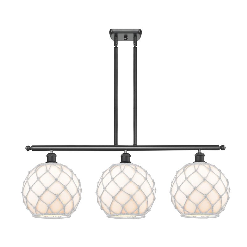 Bruno Marashlian Large Farmhouse Rope 37 Inch Linear Suspension Light by Innovations Lighting