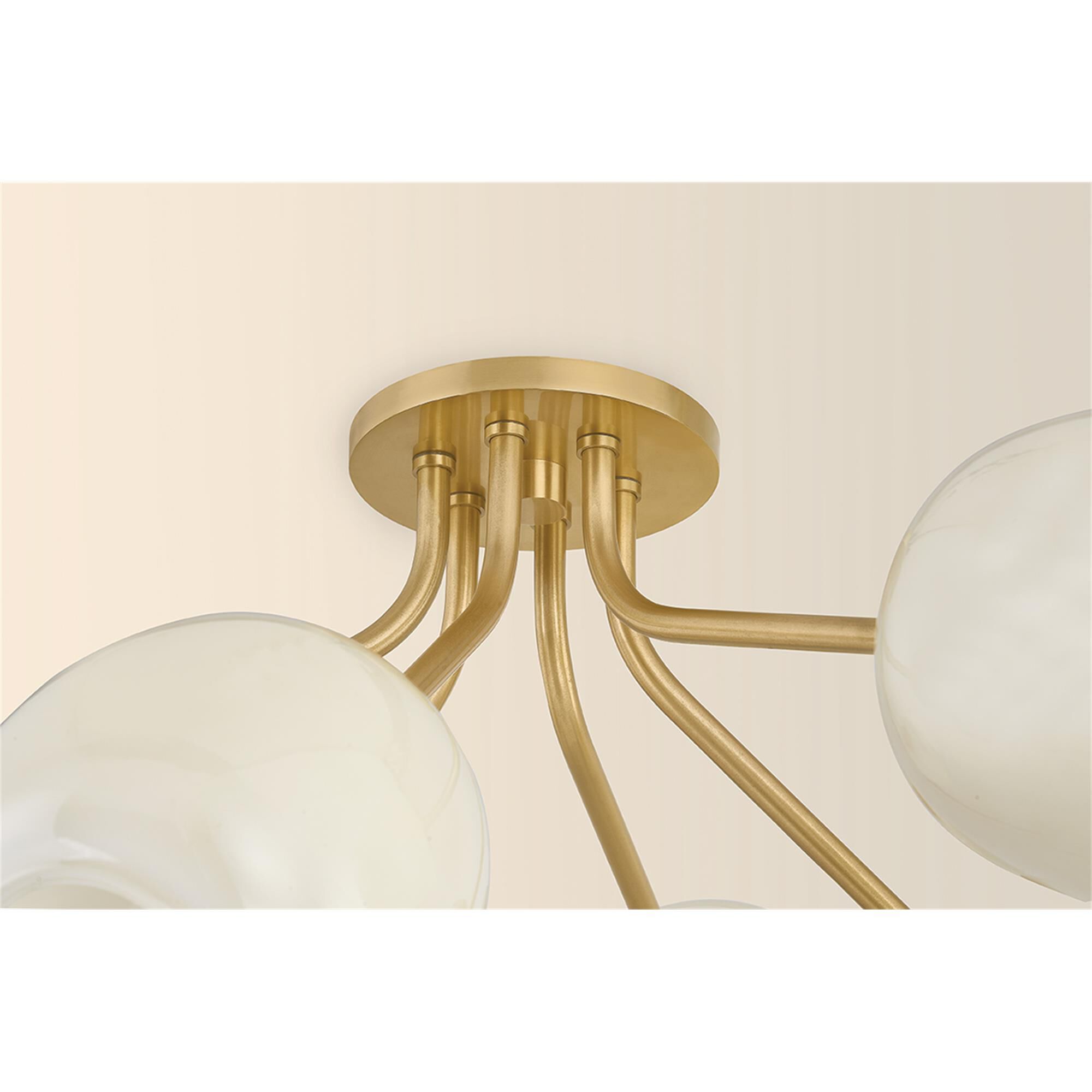 Lisette 29 Inch 6 Light Semi Flush Mount,