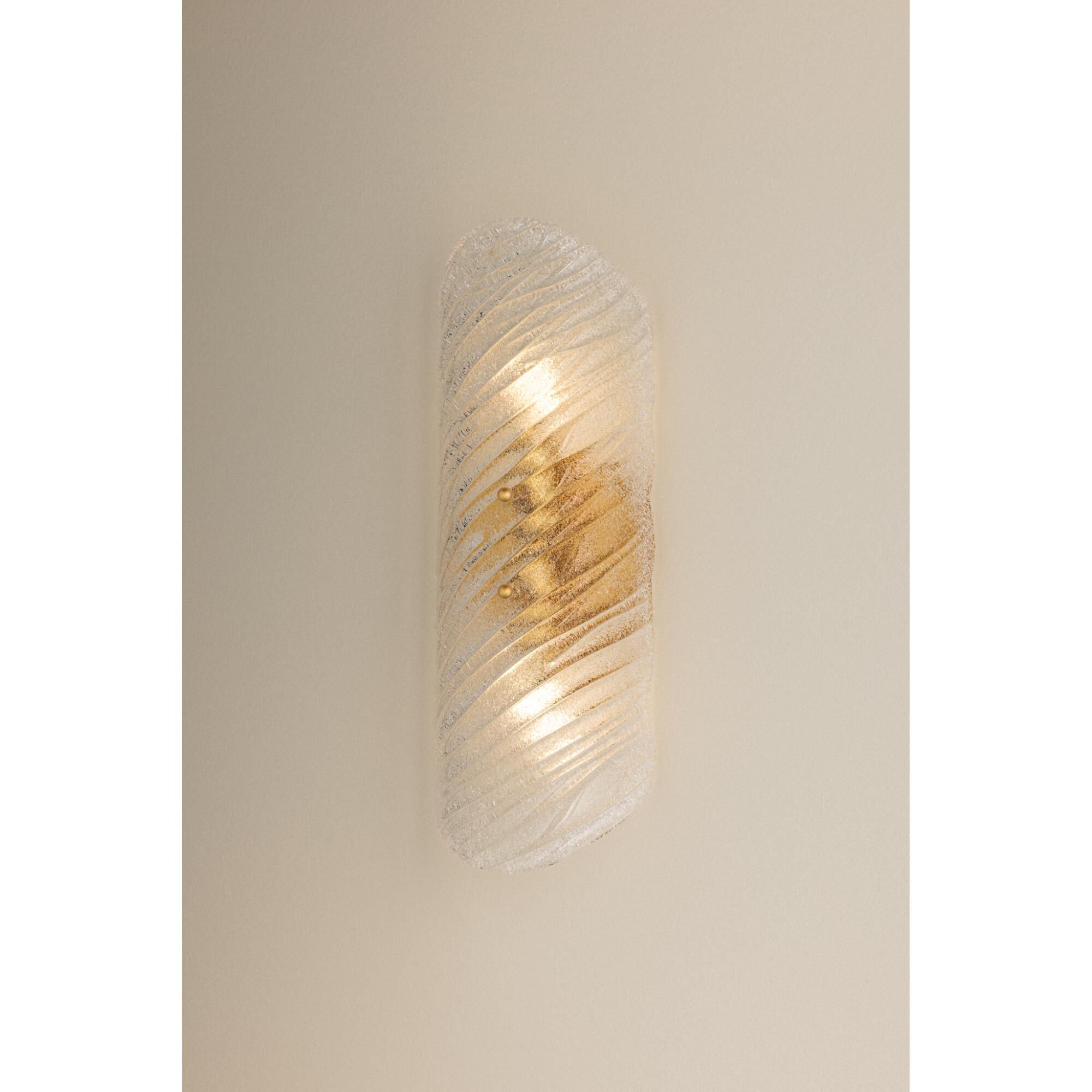 Shown in Vintage Gold Leaf finish and Piastre glass