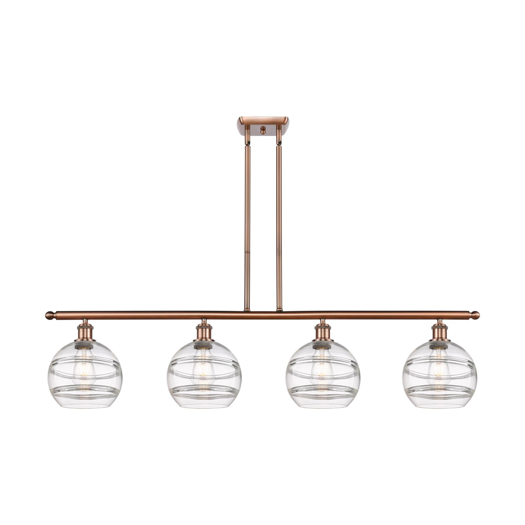 Shown in Antique Copper finish and Clear glass
